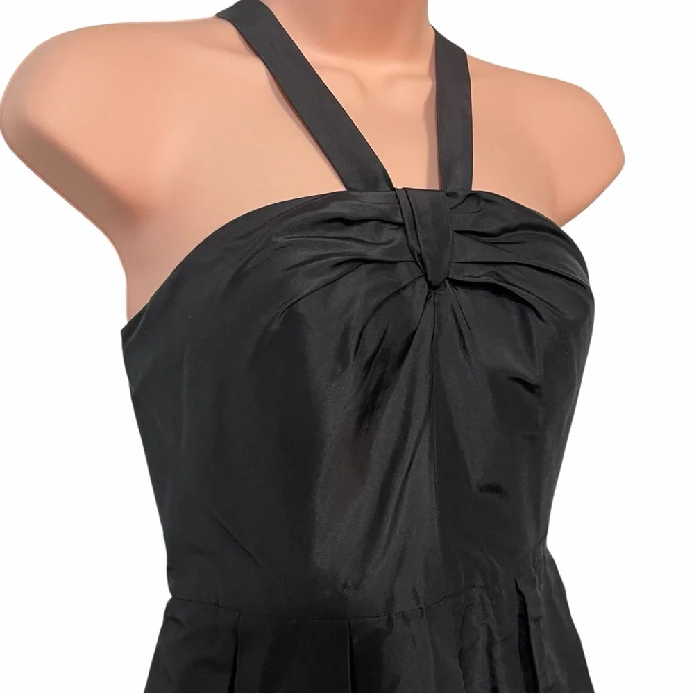 J. Crew Black Silk Halter Neckline Dress